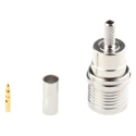 Radiall QMA Series Coaxial Connector Cable Male QMA, 50 Ω Impedance, Straight Body Crimp R123071000W