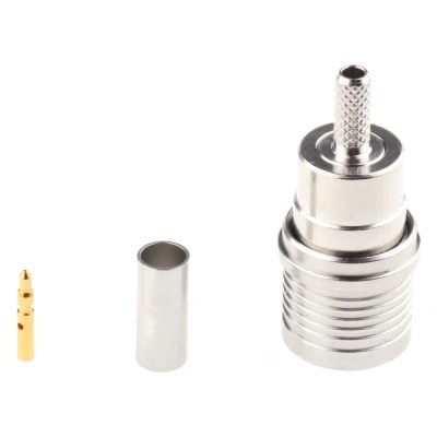 Radiall QMA Series Coaxial Connector Cable Male QMA, 50 Ω Impedance, Straight Body Crimp R123071000W