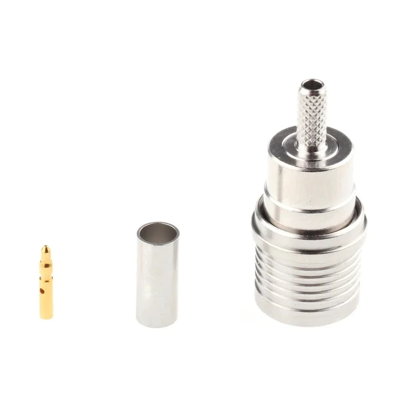 Radiall QMA Series Coaxial Connector Cable Male QMA, 50 Ω Impedance, Straight Body Crimp R123071000W