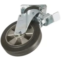 LAG Braked Swivel Castor, 450 kg Load Capacity, 200 mm Rubber Wheel, Galvanised Steel Frame, Ball Bearing Hub 16621 FV