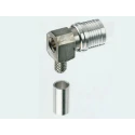 Radiall QMA Series Coaxial Connector Cable Male QMA 50 Ω Right Angle Body Crimp R123172000W