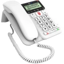BT Decor 2600 Corded White Telephone with LCD Display, Handsfree Calling, Call Blocker O83154