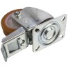 LAG Braked Swivel Castor, 200 kg Load Capacity, 100 mm Polyurethane Wheel, Galvanised Steel Frame, Nylon Hub 19878 FR