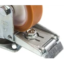 LAG Braked Swivel Castor, 200 kg Load Capacity, 100 mm Polyurethane Wheel, Galvanised Steel Frame, Nylon Hub 19878 FR