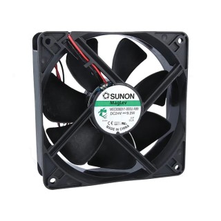 Sunon ME Series Axial Fan 24V DC 9.2W 383mA 234.5m³/h 3100rpm 120mm x 120mm x 38mm MEC0382V1-000U-A99