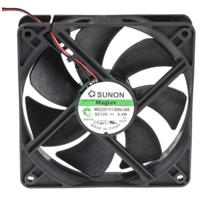 Sunon ME Series Axial Fan 12V DC 5.5W 451mA 183.8m³/h 120mm Square Frame MEC0251V1-000U-A99