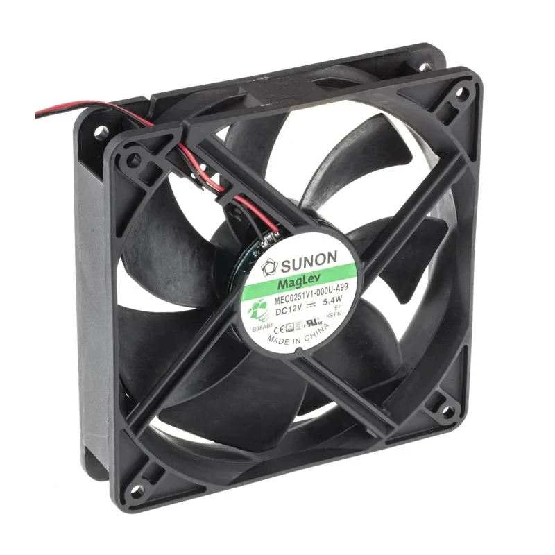 Sunon ME Series Axial Fan 12V DC 5.5W 451mA 183.8m³/h 120mm Square Frame MEC0251V1-000U-A99