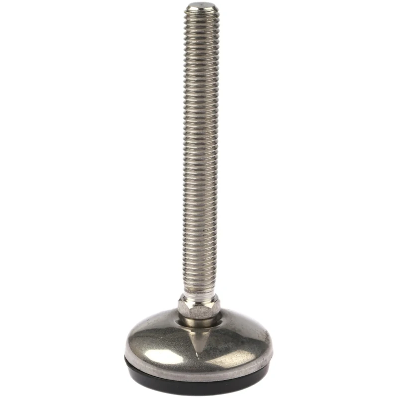 Nu-Tech Engineering Stainless Steel Adjustable Foot M12 Thread, 50 mm Base Diameter, 350 kg Static Load Capacity A105/006