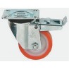 LAG Braked Swivel Castor 400 kg Capacity 150 mm Polyurethane Wheel Galvanised Steel Frame 19891 FR