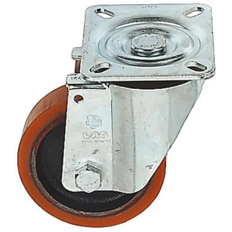 LAG Heavy Duty Swivel Castor with Polyurethane 150 mm Wheel Diameter, 700 kg Load Capacity, Galvanised Steel Frame 23867