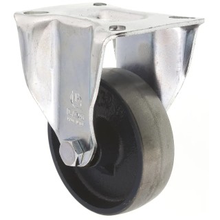LAG Heavy Duty Fixed Castor with Cast Iron Wheel 450 kg Capacity, 100 mm Diameter 1090