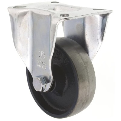 LAG Heavy Duty Fixed Castor with Cast Iron Wheel 450 kg Capacity, 100 mm Diameter 1090