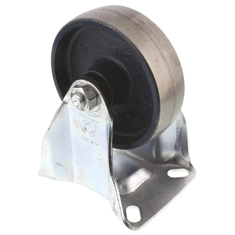 LAG Heavy Duty Fixed Castor with Cast Iron Wheel 450 kg Capacity, 100 mm Diameter 1090
