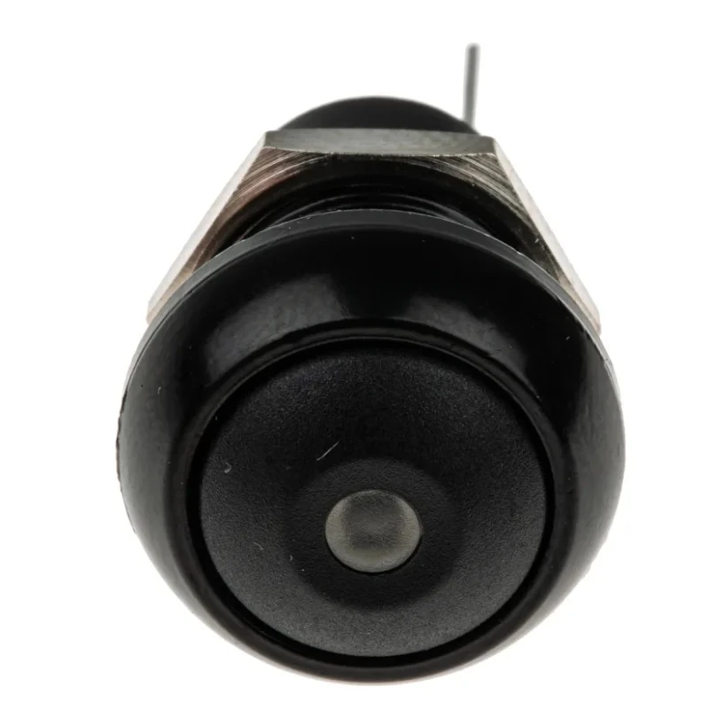 APEM IP Series Illuminated Miniature Push Button Switch, Latching, Panel Mount, 13.6 mm Cutout, SPST, Green LED IPR1SAD2LOG