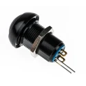 APEM IP Series Illuminated Miniature Push Button Switch, Latching, Panel Mount, 13.6 mm Cutout, SPST, Green LED IPR1SAD2LOG