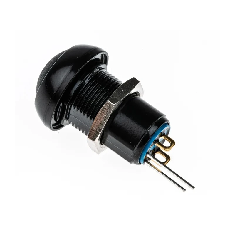 APEM IP Series Illuminated Miniature Push Button Switch, Latching, Panel Mount, 13.6 mm Cutout, SPST, Green LED IPR1SAD2LOG