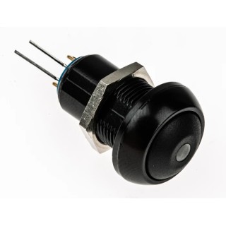 APEM IP Series Illuminated Miniature Push Button Switch, Latching, Panel Mount, 13.6 mm Cutout, SPST, Red LED IPR1SAD2LOS