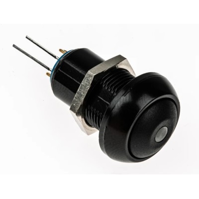 APEM IP Series Illuminated Miniature Push Button Switch, Latching, Panel Mount, 13.6 mm Cutout, SPST, Red LED IPR1SAD2LOS
