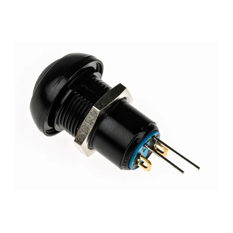 APEM IP Series Illuminated Miniature Push Button Switch, Latching, Panel Mount, 13.6 mm Cutout, SPST, Red LED IPR1SAD2LOS