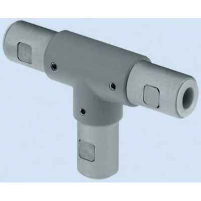 Rose+Krieger Aluminium 90° Connector for Strut Profile 40 mm, Compatible with Round Tube Size 40 mm 11403423025