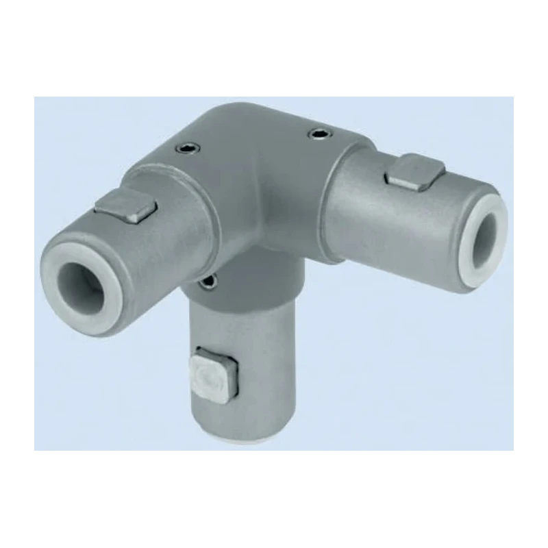 Rose+Krieger Die Cast Aluminium 90° Connector for 40 mm Strut Profile & 40 mm Round Tube 6m Length 11403422025