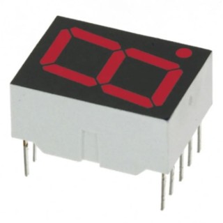 Broadcom 1-Digit 7-Segment Cathode Red LED Display 14.2mm Height HDSP-H103