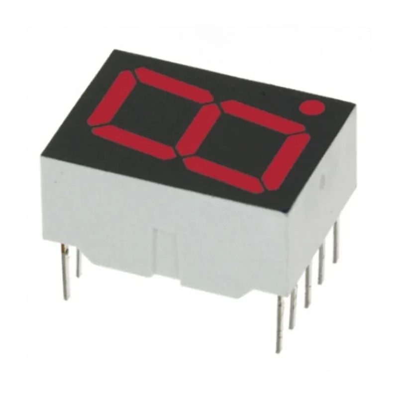 Broadcom 1-Digit 7-Segment Cathode Red LED Display 14.2mm Height HDSP-H103