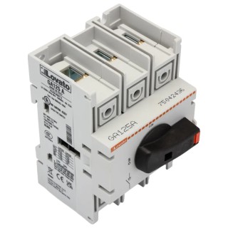Lovato Electric 3-Pole DIN Rail Screw Switch Disconnector IP65 125A 55 kW GA125A