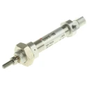 SMC 10 mm Pneumatic Piston Rod Cylinder Aluminium Alloy Body, Single Acting, Rubber Cushioning, Both Ends Tapped C85N10-10S