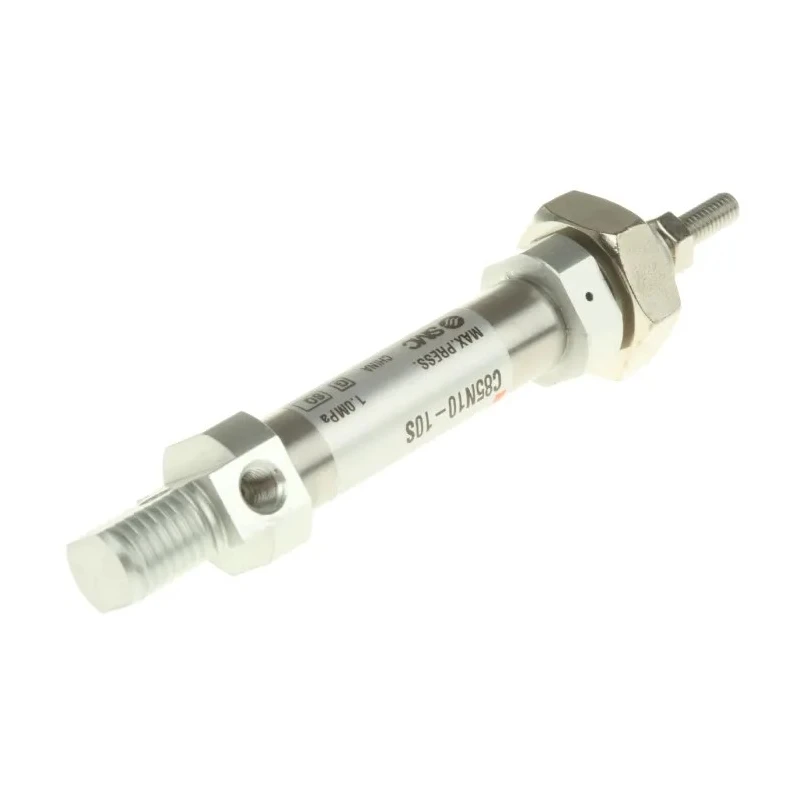 SMC 10 mm Pneumatic Piston Rod Cylinder Aluminium Alloy Body, Single Acting, Rubber Cushioning, Both Ends Tapped C85N10-10S