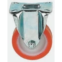 LAG Fixed Castor Wheel, 250 kg Load Capacity, 125 mm Polyurethane Tyre, Galvanised Steel Frame, Nylon Hub 19959