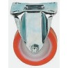 LAG Fixed Castor Wheel, 250 kg Load Capacity, 125 mm Polyurethane Tyre, Galvanised Steel Frame, Nylon Hub 19959