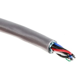 Alpha Wire Alpha Essentials Communication & Control Series Data Cable 4 Pairs 8 Cores 30 m Grey Polyvinyl Sheath 5474C SL005