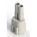 EDAC 2 Pole Wire to Wire Connector Cable 10A 300V Crimp Termination Brass and Phosphor Bronze Contacts 572-002-000-100