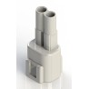 EDAC 2 Pole Wire to Wire Connector Cable 10A 300V Crimp Termination Brass and Phosphor Bronze Contacts 572-002-000-100