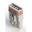 EDAC 3 Pole Wire to Wire Connector Cable 10A 300V Brass and Phosphor Bronze Contacts Polybutylene 572-003-000-200
