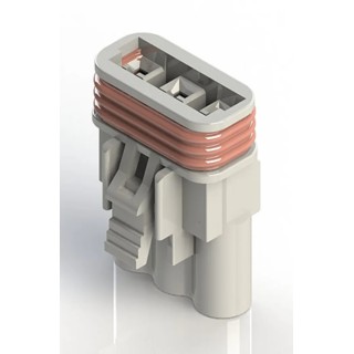 EDAC 3 Pole Wire to Wire Connector Cable 10A 300V Brass and Phosphor Bronze Contacts Polybutylene 572-003-000-200