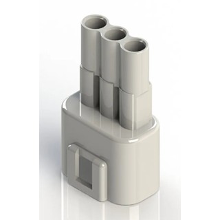 EDAC 3-Pole Wire to Wire Connector Cable 10A 300V Brass and Phosphor Bronze Contacts Polybutylene 572-003-000-100