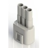 EDAC 3-Pole Wire to Wire Connector Cable 10A 300V Brass and Phosphor Bronze Contacts Polybutylene 572-003-000-100