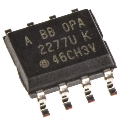 Texas Instruments Operational Amplifier, Dual Channel, 1 MHz Gain Bandwidth, 8-Pin SOIC, 2V-18V Supply, 0.8V/μs OPA2277UA