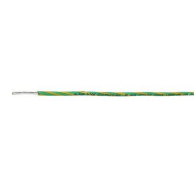 Alpha Wire Hookup Wire PVC Series Green Yellow, 18 AWG, 16/0.25 mm Core Strands, 30 m, Tinned Copper Conductor 3055 GY005
