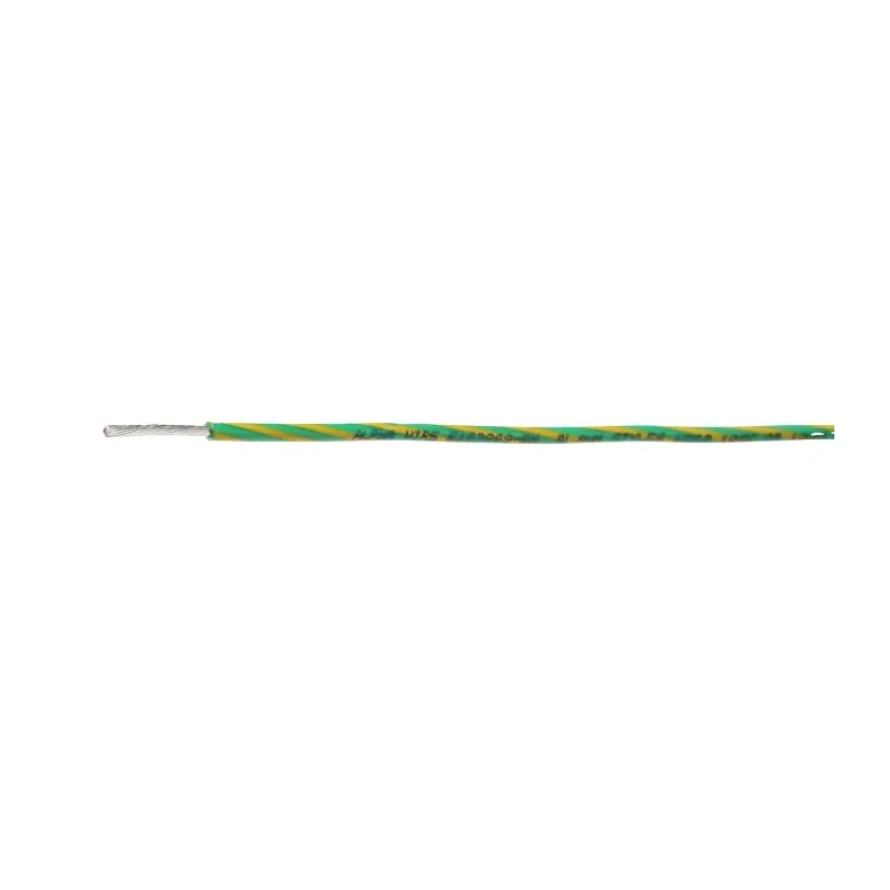 Alpha Wire Hookup Wire PVC Series Green Yellow, 18 AWG, 16/0.25 mm Core Strands, 30 m, Tinned Copper Conductor 3055 GY005