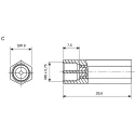 Telegartner FME Series Coaxial Connector Cable Female FME, 50 Ω, Straight Body Crimp J01701A0007