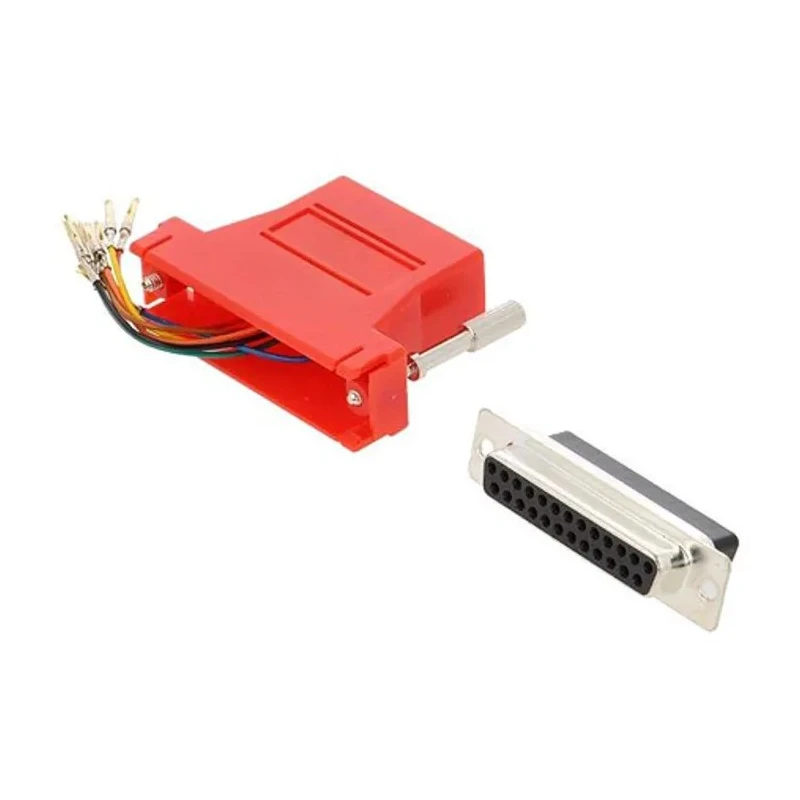 MH Connectors 25-Way D-Sub to Male Male RJ45 Female Cable Adapter DA25-PMJ8-R-K