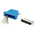 MH Connectors 25-Way D-Sub to Male Male RJ45 Female D-Sub Adapter DA25-PMJ8-B-K