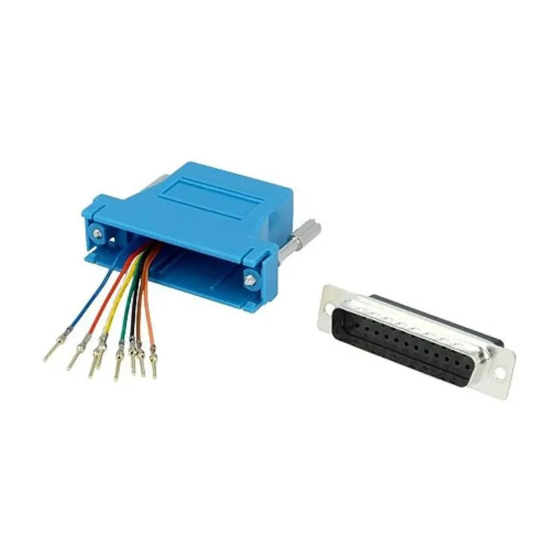 MH Connectors 25-Way D-Sub to Male Male RJ45 Female D-Sub Adapter DA25-PMJ8-B-K