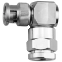 Telegartner BNC Series Coaxial Connector Cable Male BNC 50 Ω Right Angle Body Clamp J01000B1195