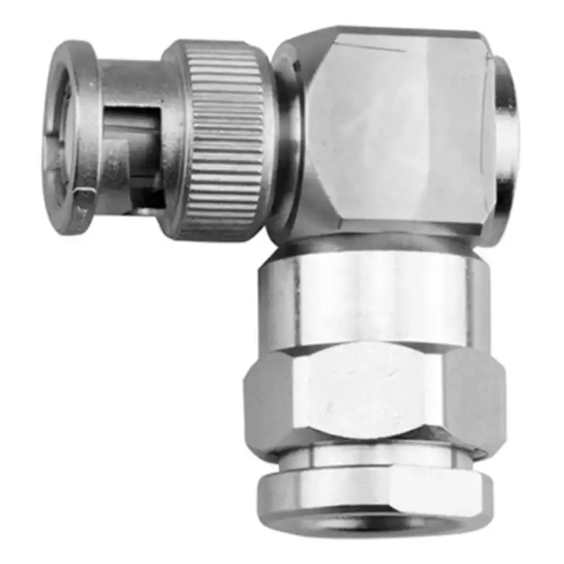 Telegartner BNC Series Coaxial Connector Cable Male BNC 50 Ω Right Angle Body Clamp J01000B1195