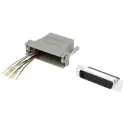 MH Connectors D-Sub Adapter 25-Way Male to RJ45 Female, Straight Cable Mount DA25-PMJ8-LG-K