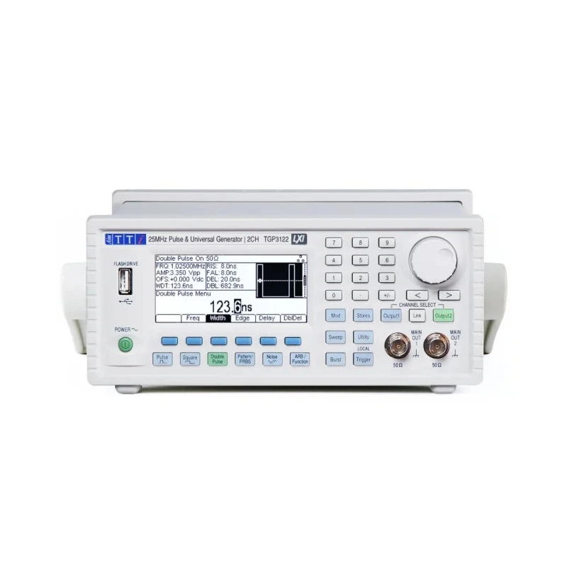 Aim-TTi Pulse Generator, 1 MHz Minimum Frequency, 50 MHz Maximum Frequency, Adjustable Amplitude, 3.2 kg, United TGP3122